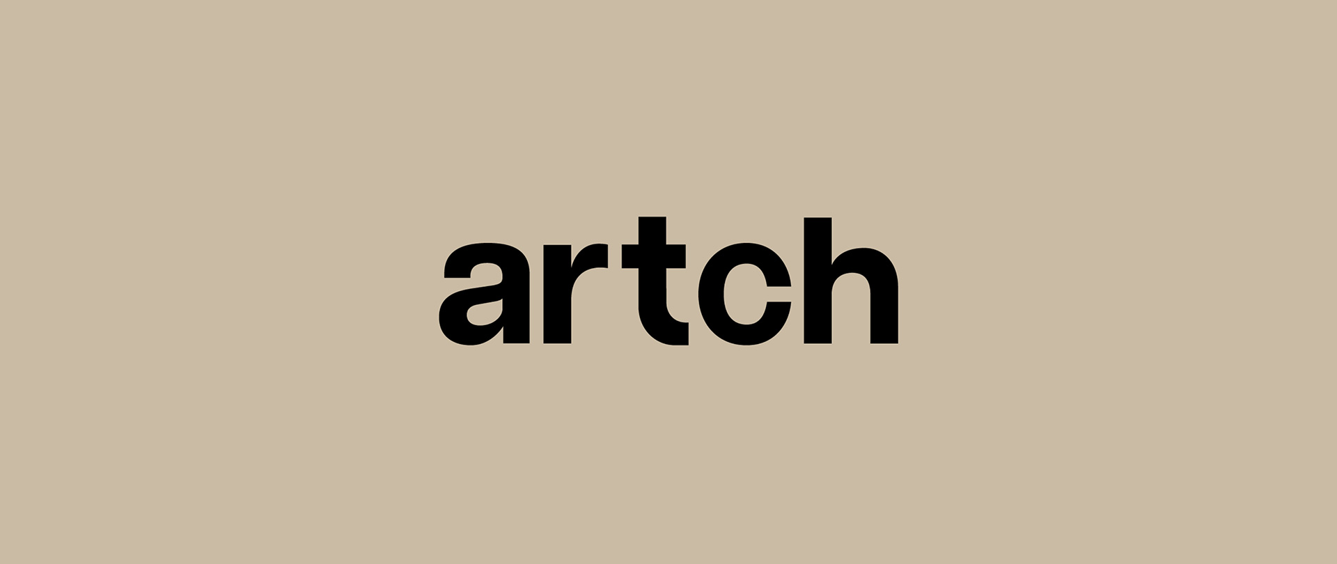 Logo artch noir sur fond beige